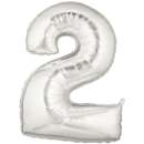 Silver Foil Number Balloon - 2